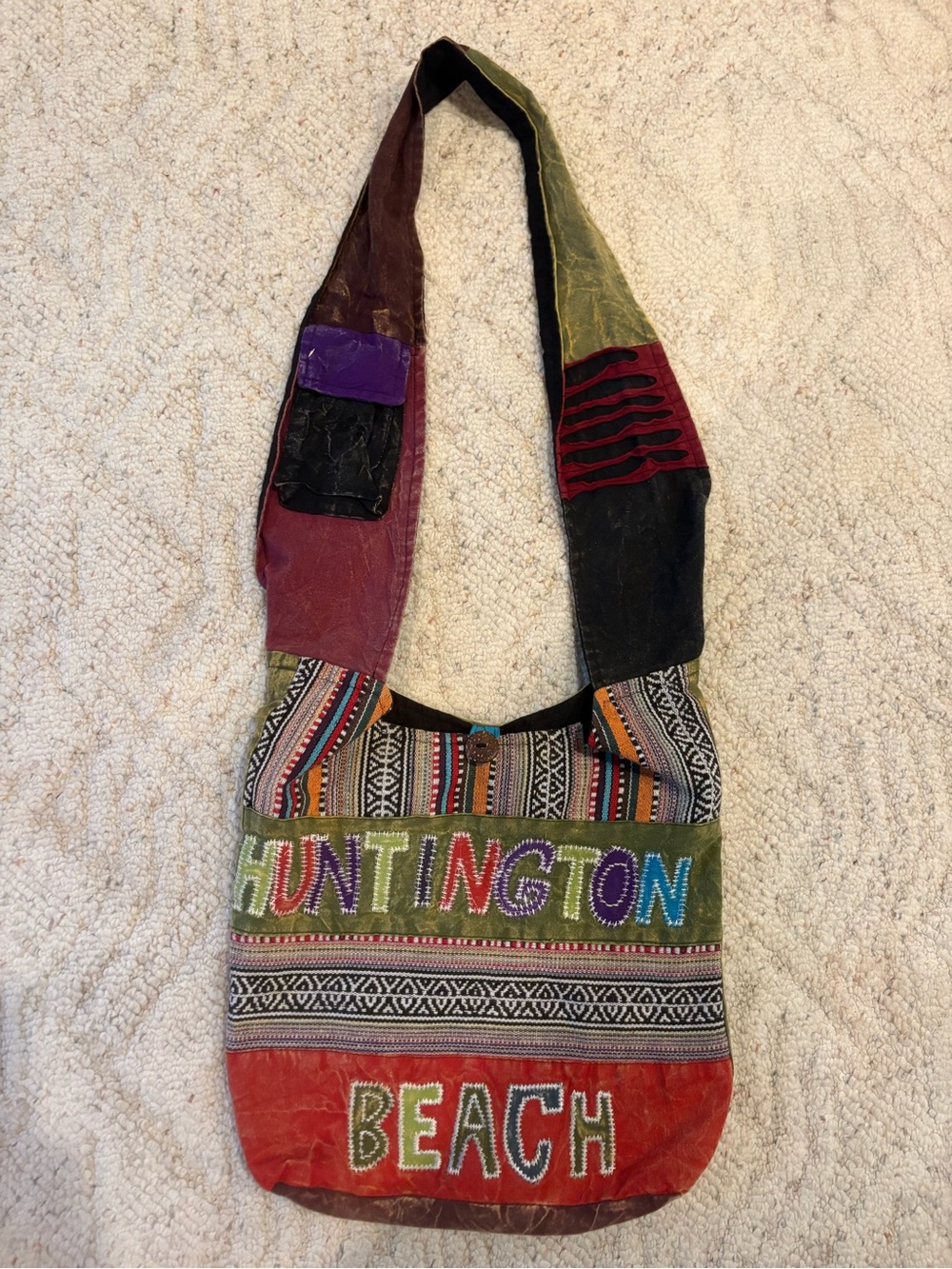 Rising International Multicolor Patchwork Huntington Beach Shoulder Bag